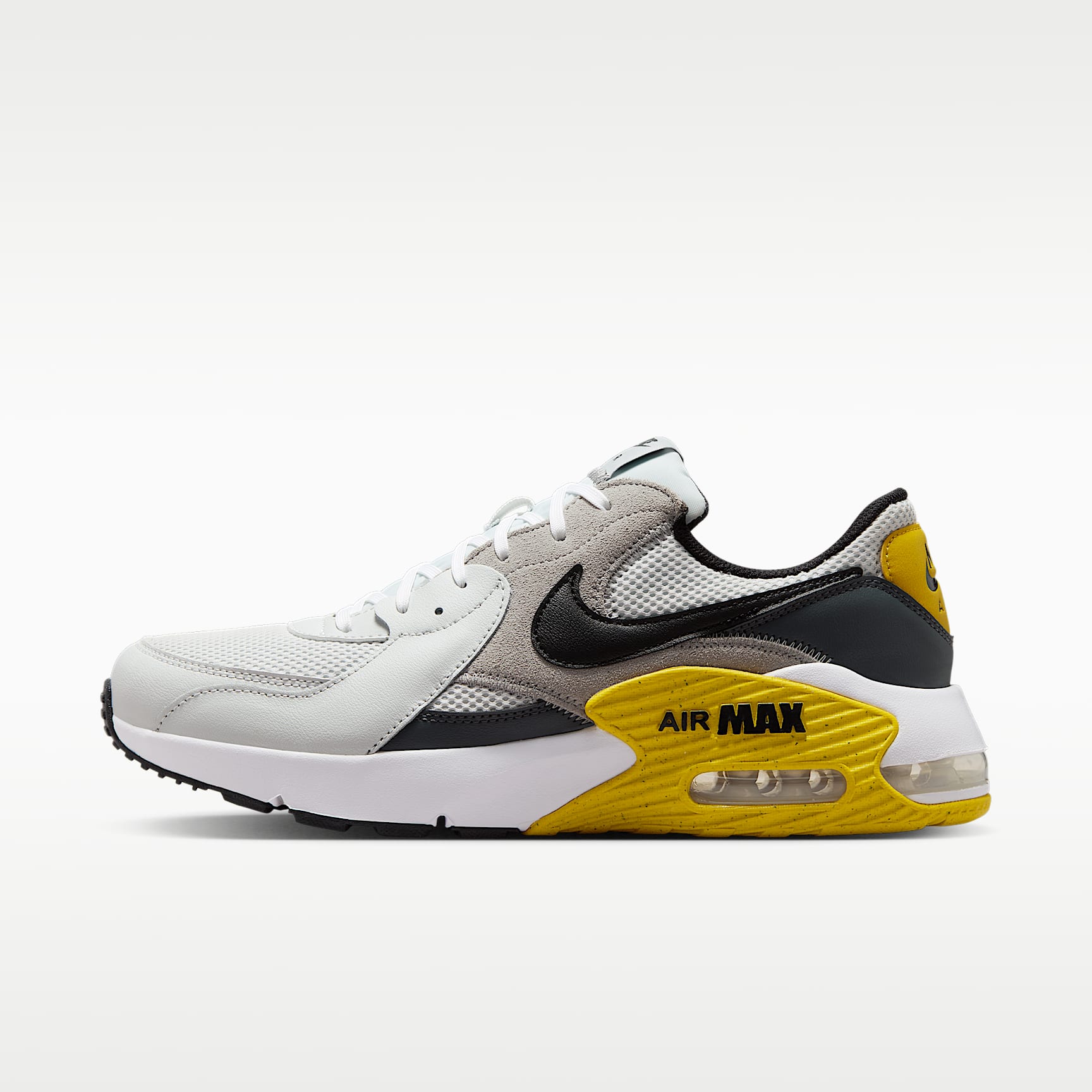 Nike Air Max ホワイト/グレー/イエロー Nike Air Max Excee Men's Shoes. Nike ID